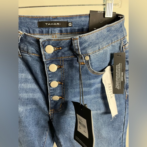 Tahari Button Fly Boot Cut Jeans size 4 - Picture 3 of 5